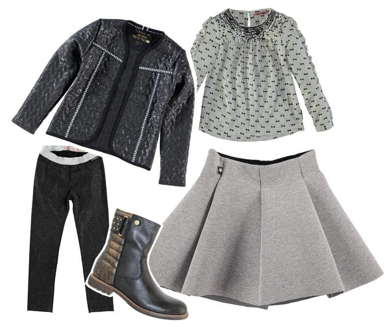 kerstoutfit grijs