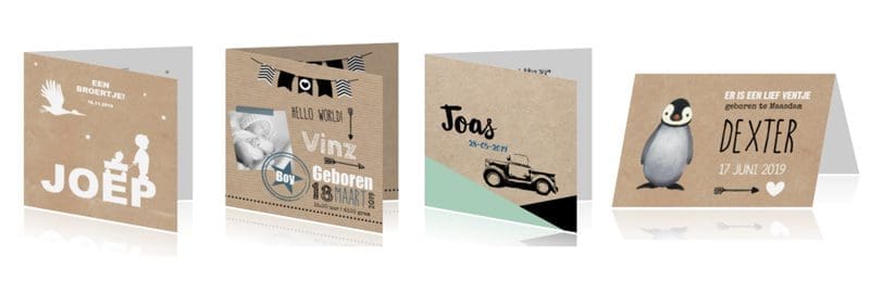 geboortekaartjes karton