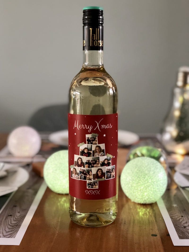 kersttafel wijn gezin