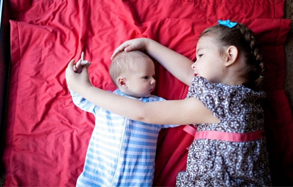 gezin twee kinderen