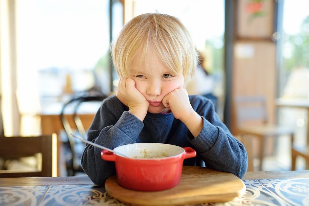 kind moeilijk eten